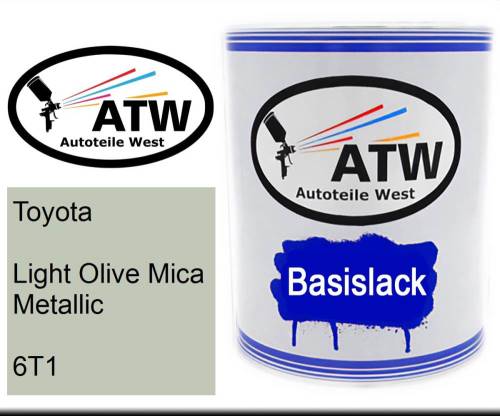 Toyota, Light Olive Mica Metallic, 6T1: 1L Lackdose, von ATW Autoteile West.